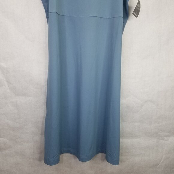 Eddie Bauer Dress Womens L Aster Sleeveless Empire Waist Blue UPF 50+ Travel NEW - Picture 5 of 16